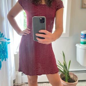 Red Stripe Swing Dress